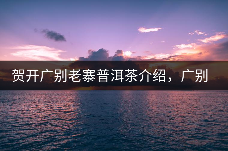 賀開廣別老寨普洱茶介紹，廣別老寨古樹茶口感特點(diǎn)