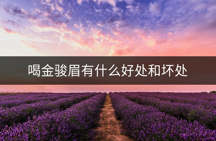 喝金駿眉有什么好處和壞處