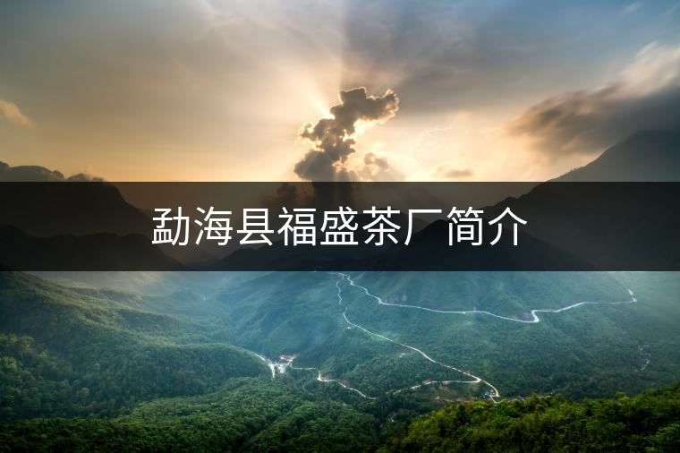 勐??h福盛茶廠簡(jiǎn)介 勐海縣福盛茶廠簡(jiǎn)介