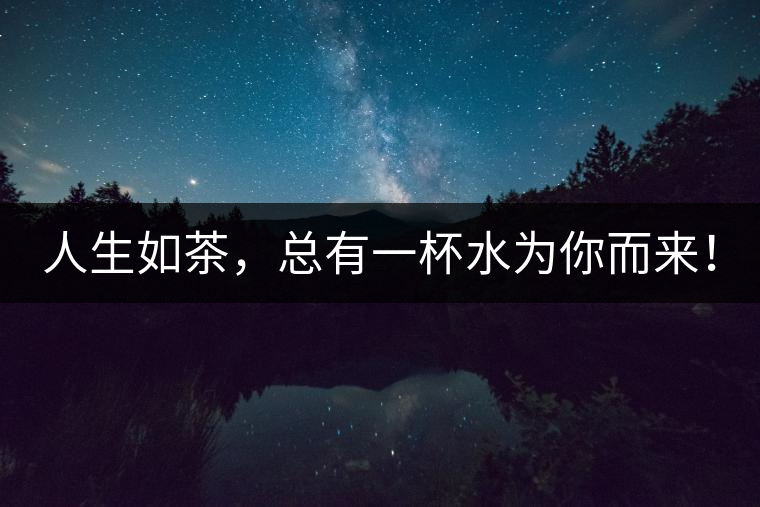 人生如茶，總有一杯水為你而來！