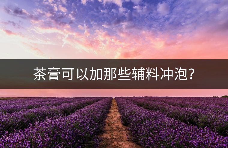 茶膏可以加那些輔料沖泡？