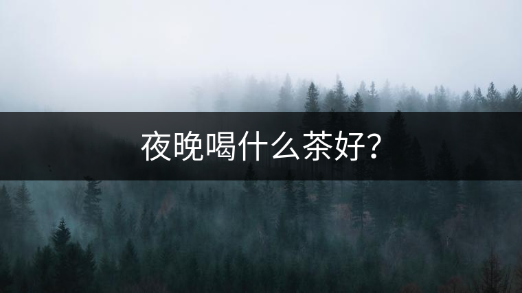 夜晚喝什么茶好？