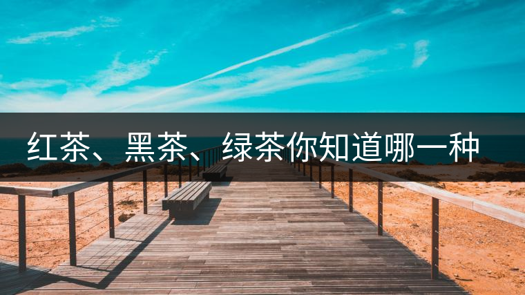 紅茶、黑茶、綠茶你知道哪一種茶更適合自己嗎？