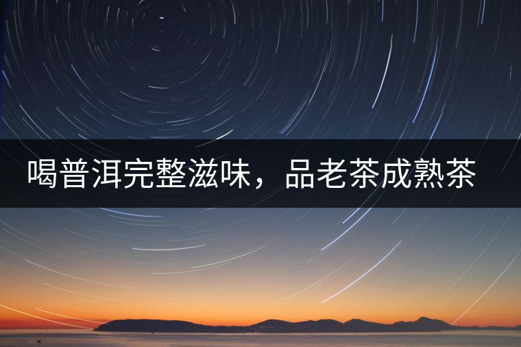 喝普洱完整滋味，品老茶成熟茶湯