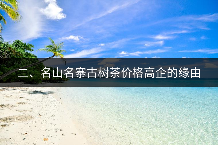 二、名山名寨古樹(shù)茶價(jià)格高企的緣由