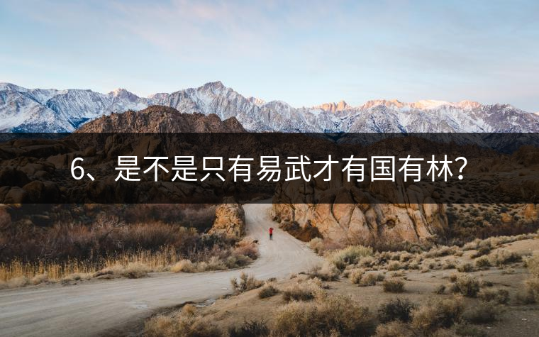 6、是不是只有易武才有國有林？