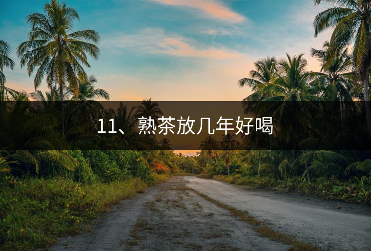 11、熟茶放幾年好喝