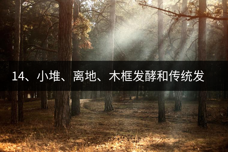 14、小堆、離地、木框發(fā)酵和傳統(tǒng)發(fā)酵