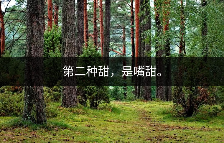 第二種甜，是嘴甜。