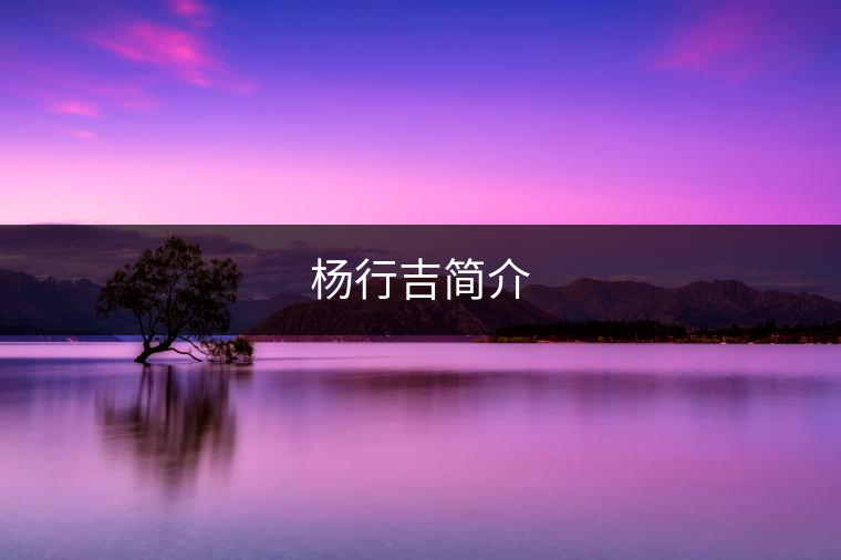 楊行吉簡(jiǎn)介