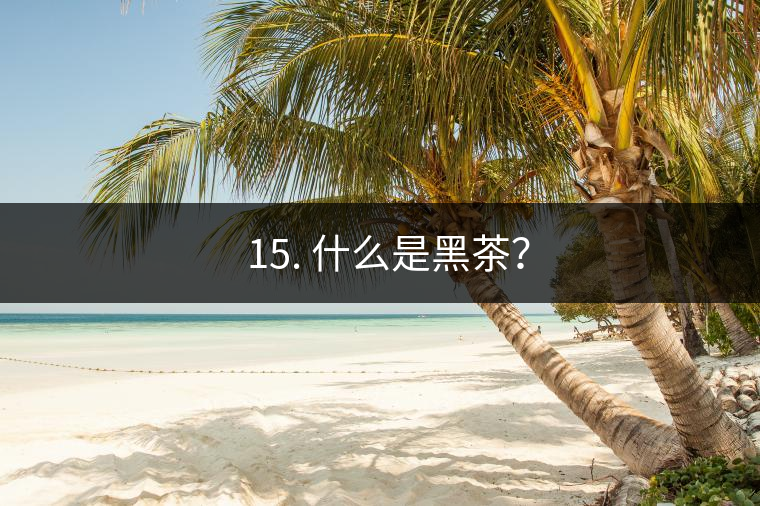 ? 15. 什么是黑茶？