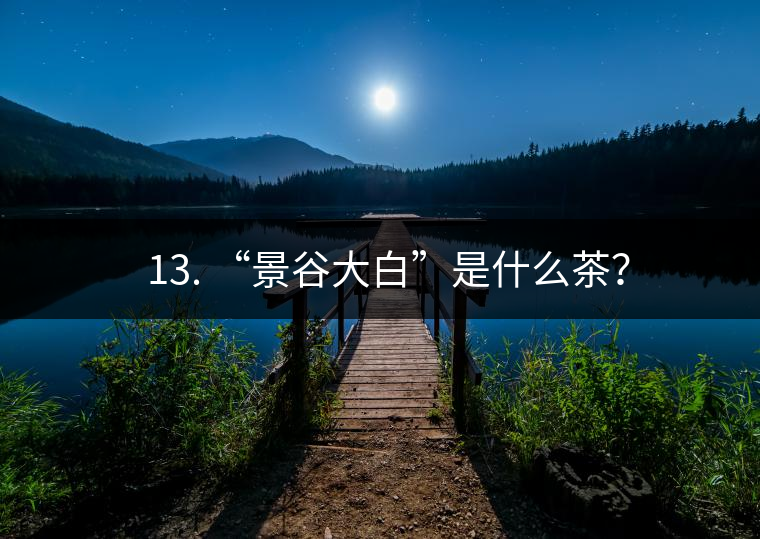 ? 13. “景谷大白”是什么茶？