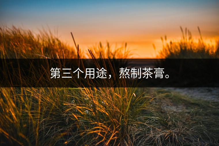 第三個用途，熬制茶膏。