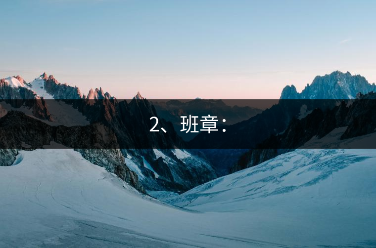 2、班章：