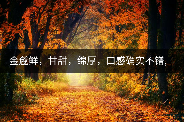 金色
，咸鮮，甘甜，綿厚，口感確實(shí)不鐠,還有上升空間。